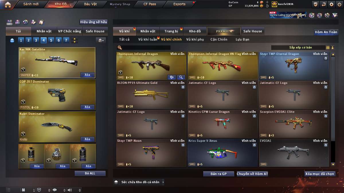 shop acc cf uy tin gia re
